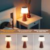 ZMH Solar-Tischlampe mit wiederaufladbarem Akku – kabellose LED-Nachttischlampe, 3600 mAh wiederaufladbar, Touch-Dimmer, rote Lampe mit USB-Akku, Tischlampe und Outdoor Bild 2