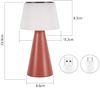 ZMH Solar-Tischlampe mit wiederaufladbarem Akku – kabellose LED-Nachttischlampe, 3600 mAh wiederaufladbar, Touch-Dimmer, rote Lampe mit USB-Akku, Tischlampe und Outdoor Bild 4