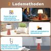 ZMH Solar-Tischlampe mit wiederaufladbarem Akku – kabellose LED-Nachttischlampe, 3600 mAh wiederaufladbar, Touch-Dimmer, rote Lampe mit USB-Akku, Tischlampe und Outdoor Bild 3
