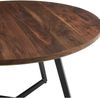 Esstisch 110x110x75 cm in Walnussoptik mit MDF-Tischplatte und Metallgestell Bild 3