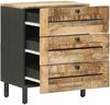 vidaXL Nachttisch Natur 50 x 33 x 62 cm Massivholz Mango 4018853 Bild 3
