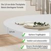 GarveeMore Esstisch runder 47 Zoll aus Holz,robuster Holzsockel für 4 Personen, Küchentische mit Holzsockel für Esszimmer,Küche,Wohnzimmer Bild 3