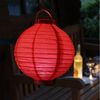 MARELIDA LED Lampion LED Lampion kaltweiße LED D: 20cm Kugel Laterne Partylampion rot, LED Classic, kaltweiss (5300K bis 6000K) Bild 2