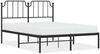 vidaXL Bettgestell mit Kopfteil, Metall, Schwarz, 150x200 cm Bild 5