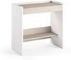 Dmora Schreibtisch Adri, moderner Schreibtisch mit Schublade, Arbeits- oder Bürotisch für PC-Buchhalter, 100 % Made in Italy, 80 x 40 x 79 cm, Weiß und Eiche, Bild 5