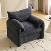Relaxsessel 96x82x84 cm Grau aus Chenille mit hochelastischer Polsterung und Massivholz-Eisenrahmen Bild 3