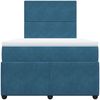 vidaXL Boxspringbett mit Matratze Dunkelblau 120x200 cm Samt 3292308 Bild 4