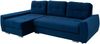 MEBLINI Schlafcouch mit Bettkasten - FURLA - 250x151x90cm Links - Blau Samt - Kleines Ecksofa mit Schlaffunktion - Sofa mit Relaxfunktion und Kissen - Kleine Couch L-Form - Eckcouch Bild 2