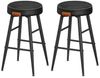 Vasagle ECHO Kollektion Barhocker, 2er Set, Barstuhl, Küchenstuhl, Kunstleder, 63 cm hoch, für Küche, Esszimmer, einfacher Aufbau, basisschwarz CBL080B01 Bild 4