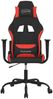 Gamingstuhl Drehbar Schwarz und Rot Stoff Bild 3