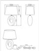 Design Tischleuchte, Keramik, gold-schwarz, H 33 cm, TABA Bild 5