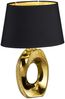 Design Tischleuchte, Keramik, gold-schwarz, H 33 cm, TABA Bild 2