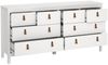 Dmora Kommode Wendy, Wohnzimmerbuffet, Wohnzimmer-Sideboard, Moderne Küchen-Speisekammer, 160x38 h80 cm, Weiß Bild 4
