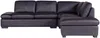 Vente-unique - ONYX Sofa Leder Schwarz - B 231 cm x H 79 cm x L 268 cm Bild 3