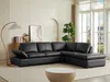 Vente-unique - ONYX Sofa Leder Schwarz - B 231 cm x H 79 cm x L 268 cm Bild 2