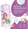 BEARFOOT Trinkflasche Thermo Kinder Trinkflasche Edelstahl - Meerjungfrau lila, Thermosflasche, auslaufsicher, Edelstahl, Kinderflasche, BPA-frei Bild 3