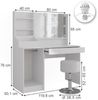 Schminktisch Sherry Weiß/Weiß Hochglanz 119.8 cm 5 Teile Vicco Bild 2