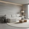 Wohnero24 modernes Ecksofa MARVIN Cord Ecru 298 x 180 cm – Eckcouch L-Form mit Schlaffunktion 250 x 150 cm, universelle Ottomane Bild 2
