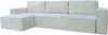 Wohnero24 modernes Ecksofa MARVIN Cord Ecru 298 x 180 cm – Eckcouch L-Form mit Schlaffunktion 250 x 150 cm, universelle Ottomane Bild 3