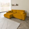 Ecksofa Samt 234x170x78 gelb SOFIA Bild 3