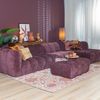 Bronx71 Ecksofa Luca XL Chenille lila rechts Bild 5