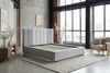 KAWOLA Bett CATTURA Polsterbett Velvet grau 140x200cm mit Lattenrost Bild 2