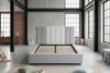 KAWOLA Bett CATTURA Polsterbett Velvet grau 140x200cm mit Lattenrost Bild 4
