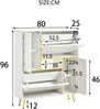 MODFU Schuhschrank mit Hochglanzfront (Schuhbank, Schuhregal, Schuhkommode, 1-St, 2 Scharniertüren, 2 Klapptür) 16-farbigem LED-Licht Bild 5