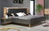 FORTE Ricciano Bett + Nakos, Holzwerkstoff, Braun/Grau, 296,5 x 120 x 209,9 cm Bild 2