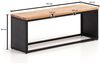Sitzbank Akazie Massivholz / Steinoptik 120x45x35 cm Flurbank mit Metallgeste... Bild 4