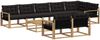 vidaXL Outdoor-Sofagarnitur 9 pcs Weiß und Schwarz 79 x 79 x 37 cm 3388834 Bild 2