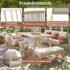 HAUSS SPOLE Gartenlounge-Set 7 Sitzer Gartensofa Handgeflochten Armlehnen Stahlrahmen Coffeetable, (modular mit Handgeflecht Beige, Sessel-Sofa*2 Ecksofa*1 Einzelsofa*2 Tisch*1) Bild 3