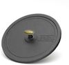 Ø30cm Grillpfanne aus Gusseisen Bräter mit Pressdeckel Glasdeckel Pfannenwender Schmortopf zwei Griffe Servierpfanne Grill Bild 5