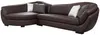 Vente-unique - CAIPI Sofa Leder Braun - B 175 cm x H 85 cm x L 285 cm Bild 4