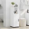 vidaXL Badezimmerschrank mit Speicher Hochglanz Weiß 30 x 35 x 95 cm 883318 Bild 4
