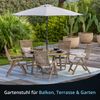 KHG Gartenstuhl aus Akazien-Holz, Hochlehner mit Armlehnen aus massiven & rustikalen Echtholz, Klappstuhl Outdoor für Garten, Balkon & Terrasse, klappbar platzsparend wetterfest Bild 2
