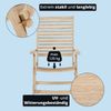 KHG Gartenstuhl aus Akazien-Holz, Hochlehner mit Armlehnen aus massiven & rustikalen Echtholz, Klappstuhl Outdoor für Garten, Balkon & Terrasse, klappbar platzsparend wetterfest Bild 5