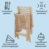 KHG Gartenstuhl aus Akazien-Holz, Hochlehner mit Armlehnen aus massiven & rustikalen Echtholz, Klappstuhl Outdoor für Garten, Balkon & Terrasse, klappbar platzsparend wetterfest Bild 4