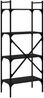 vidaXL Bücherregal 4 Fächer Schwarz 56x31,5x138,5 cm Holzwerkstoff 833338 Bild 4