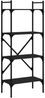 vidaXL Bücherregal 4 Fächer Schwarz 56x31,5x138,5 cm Holzwerkstoff 833338 Bild 2