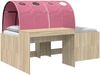 vidaXL Bett mit Tunnel 3 Stk. Sonoma Eiche und Pink Holzwerkstoff 3423674 Bild 2