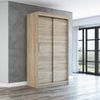Schwebetürenschrank PAX 2-türig Schrank 120 cm (mit Spiegel) Farbe: Sonoma Bild 2