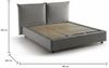 Dmora Doppelbett Aghineo, Bettkasten mit Stoffbezug, 100 % Made in Italy, Öffnung vorne, geeignet für Matratzen 160 x 200 cm, Grau Bild 3