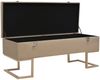vidaXL Bank mit Staufach 105 cm Beige Samt 247574 Bild 2