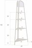 Eckregal EDKO - Stahl Beige 180x48x48cm | Standregal Ecke Wohnzimmerregal Dekorregal Bild 2