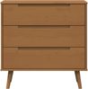 vidaXL Kommode MOLDE Karamell 80 x 40 x 80 cm Massives Kiefernholz 42020936 Bild 5