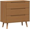 vidaXL Kommode MOLDE Karamell 80 x 40 x 80 cm Massives Kiefernholz 42020936 Bild 2