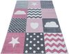 Kinder Teppich Kikki rechteckig - 160x230 cm - Pink Bild 3
