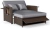 COSTWAY Loungebett, Rattan, 2-Personen, 3 in 1, mit verstellbarer Rückenlehne Bild 4