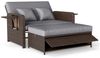 COSTWAY Loungebett, Rattan, 2-Personen, 3 in 1, mit verstellbarer Rückenlehne Bild 5